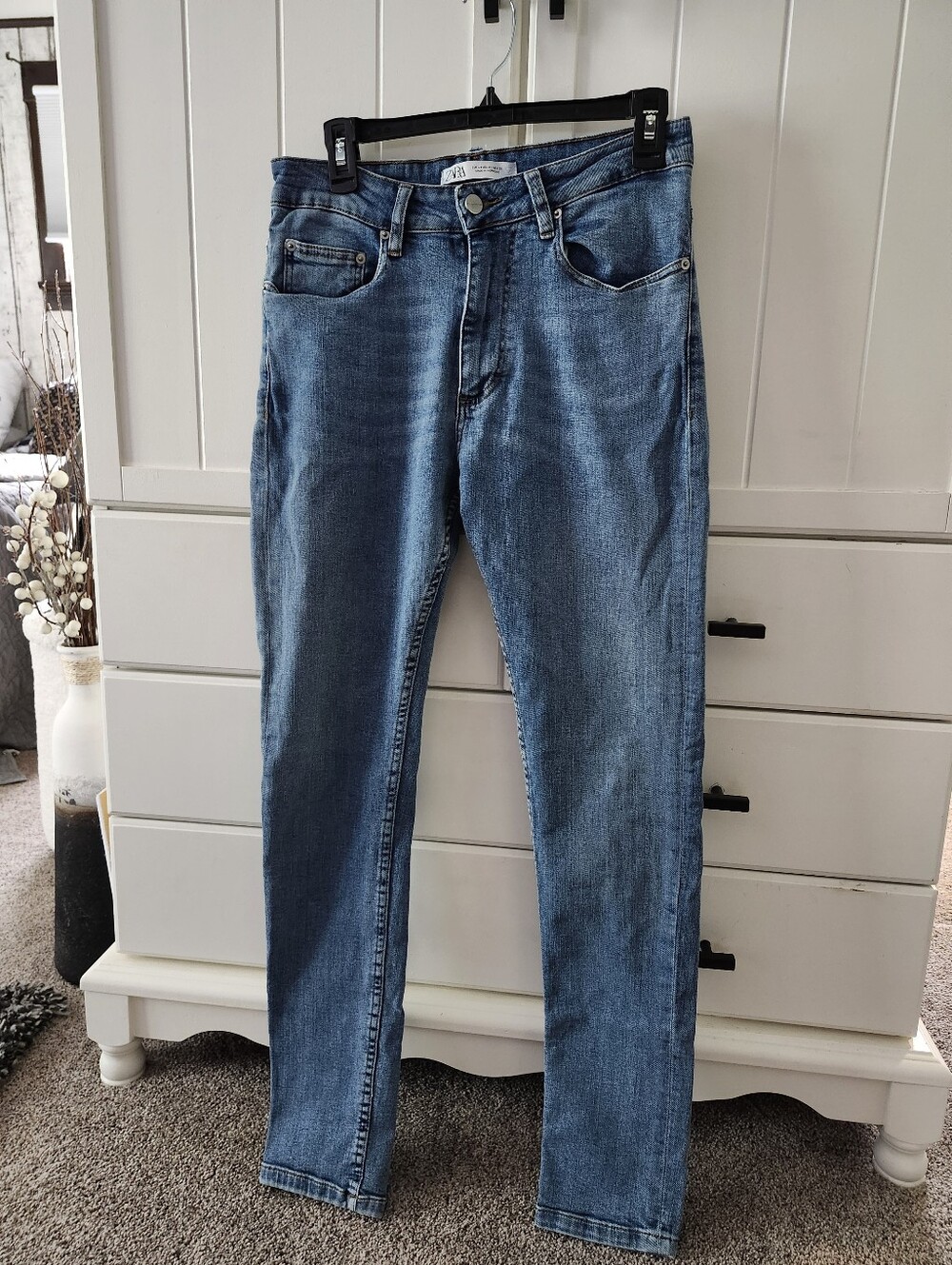 Zara Womens Blue Denim Jeans